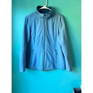 ZeroXposur Jacket Women Size XL Blue Full Zip Faux Fur Lining including pockets